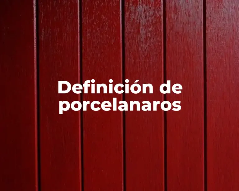 Definición de porcelanaros