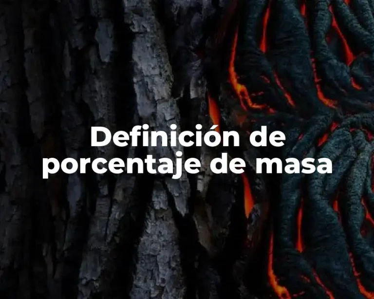 Definición de porcentaje de masa