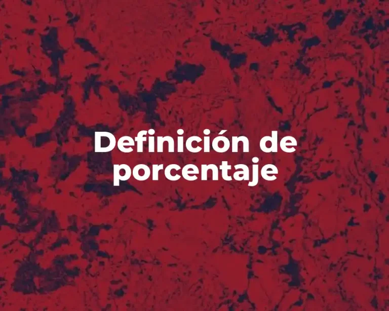 Definición de porcentaje