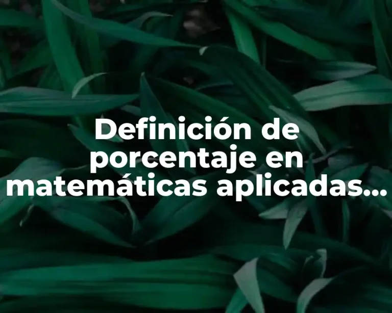 Definición de porcentaje en matemáticas aplicadas al derecho