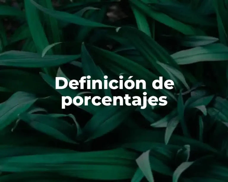 Definición de porcentajes