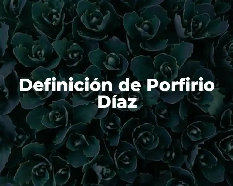 Definición de Porfirio Díaz