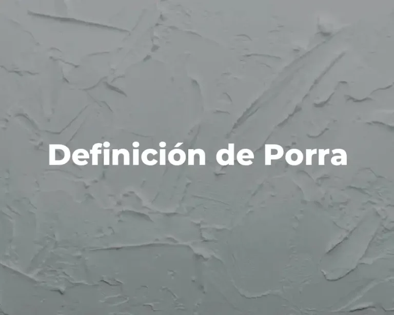 Definición de Porra