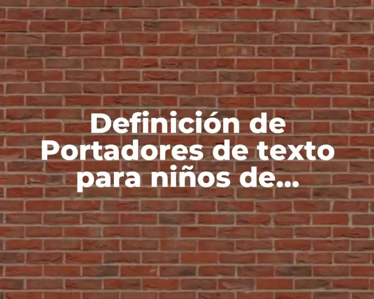 Definición de Portadores de texto para niños de preescolar