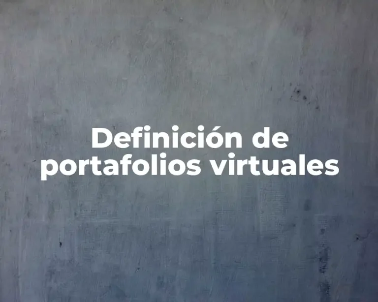 Definición de portafolios virtuales