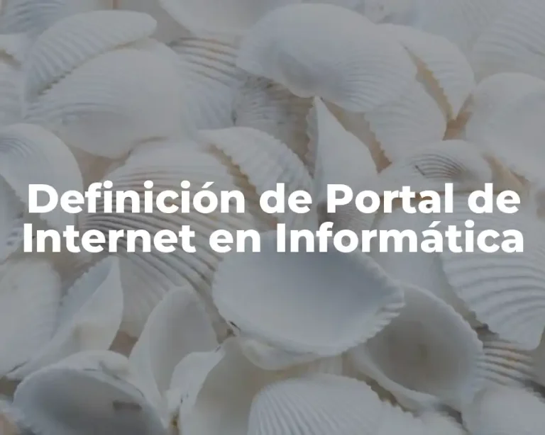 Definición de Portal de Internet en Informática