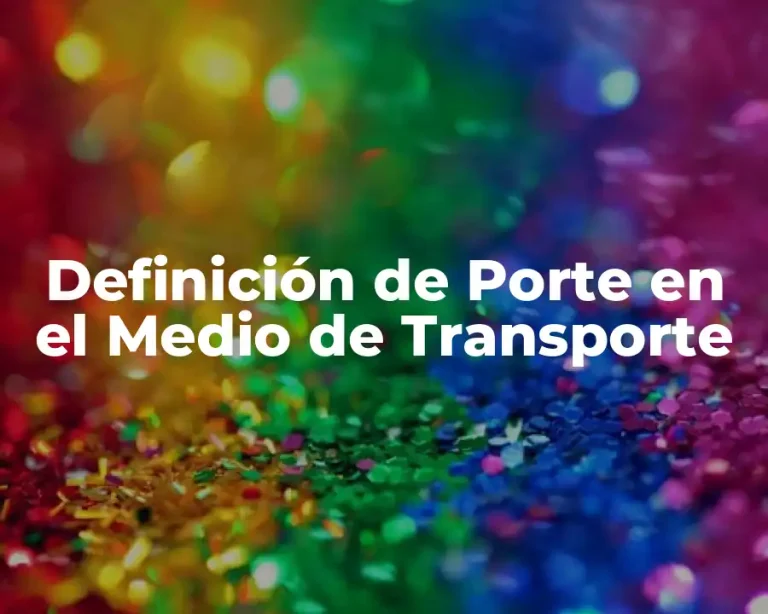 Definición de Porte en el Medio de Transporte