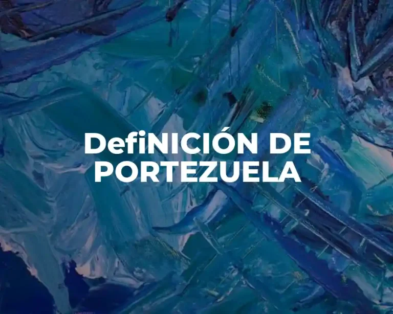 DefiNICIÓN DE PORTEZUELA