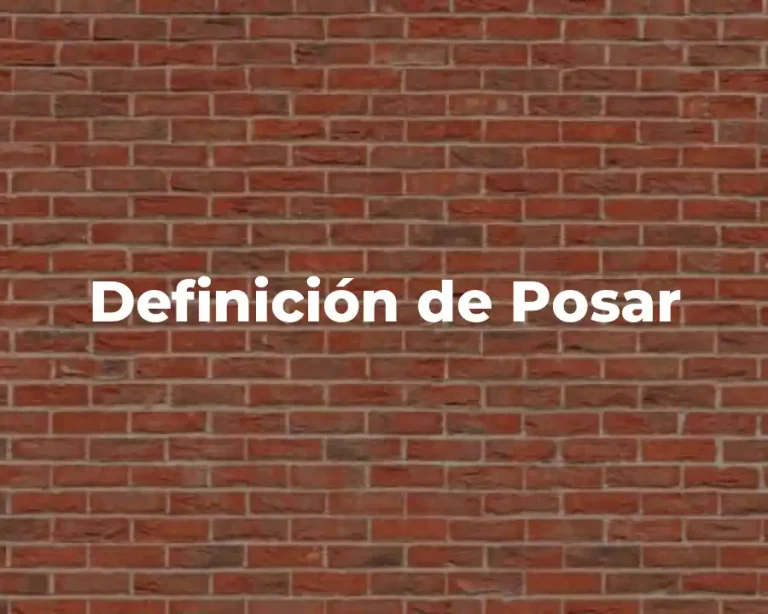 Definición de Posar