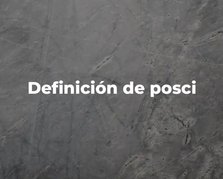 Definición de posci