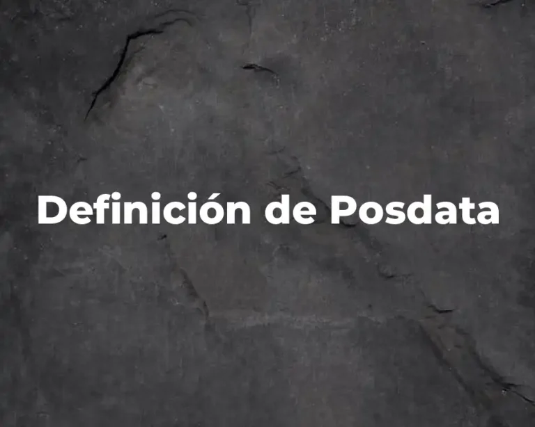 Definición de Posdata