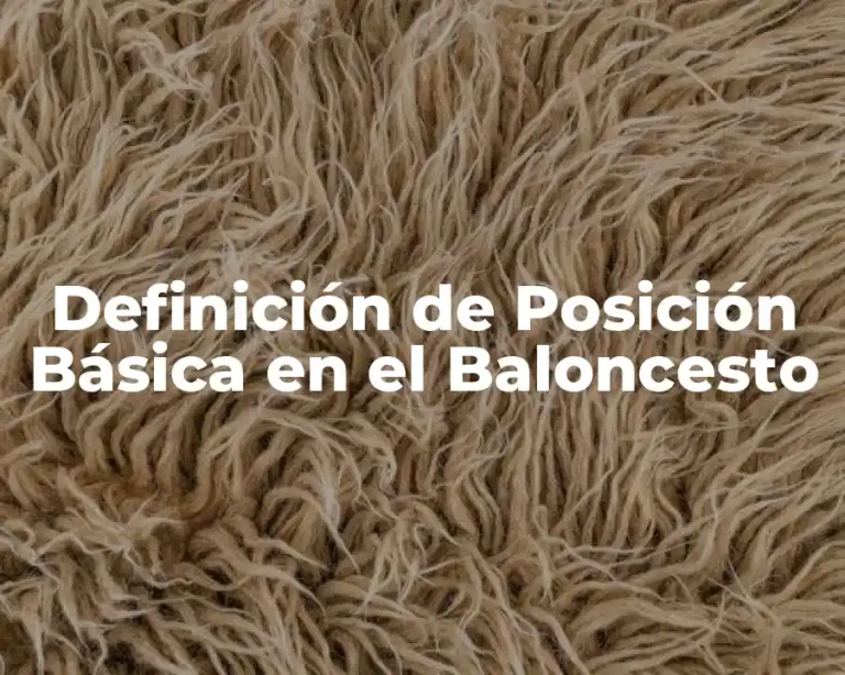 Definición de Posición Básica en el Baloncesto