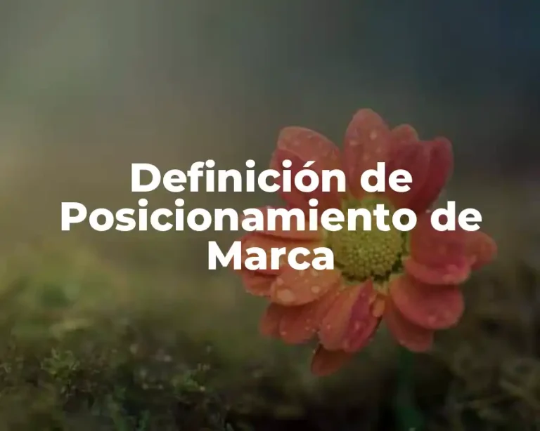 Definición de Posicionamiento de Marca