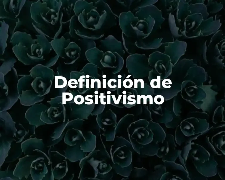 Definición de Positivismo