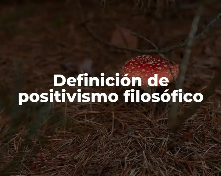 Definición de positivismo filosófico