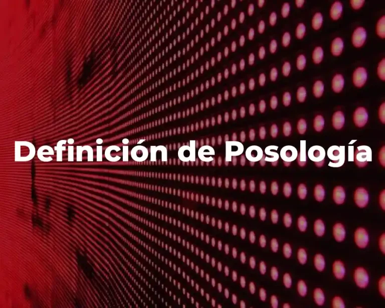 Definición de Posología