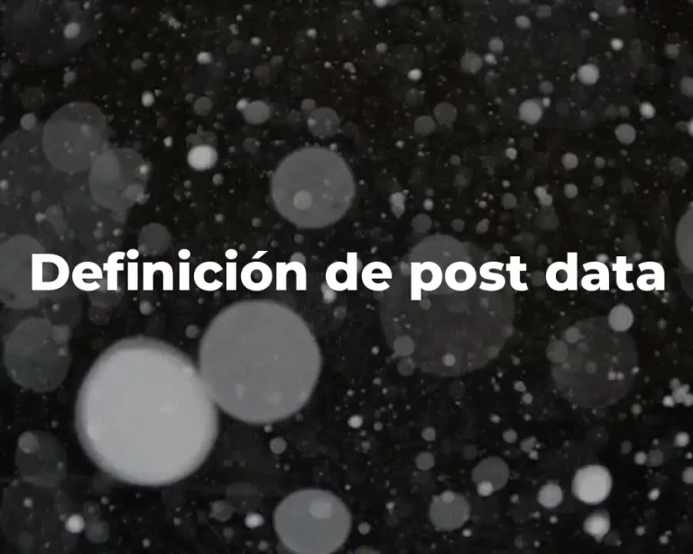 Definición de post data