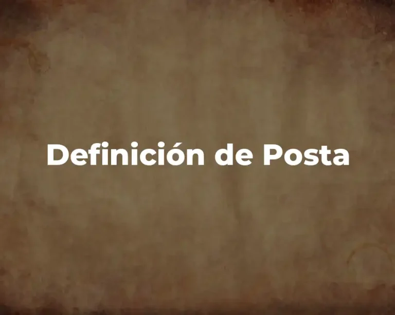 Definición de Posta