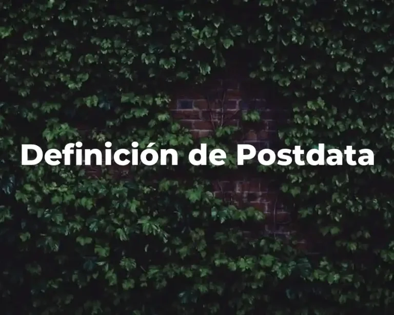 Definición de Postdata