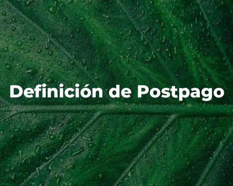 Definición de Postpago
