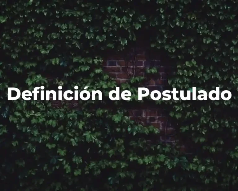 Definición de Postulado