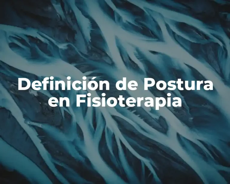 Definición de Postura en Fisioterapia