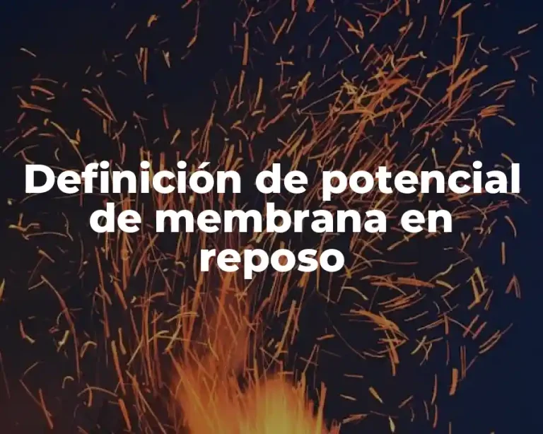 Definición de potencial de membrana en reposo