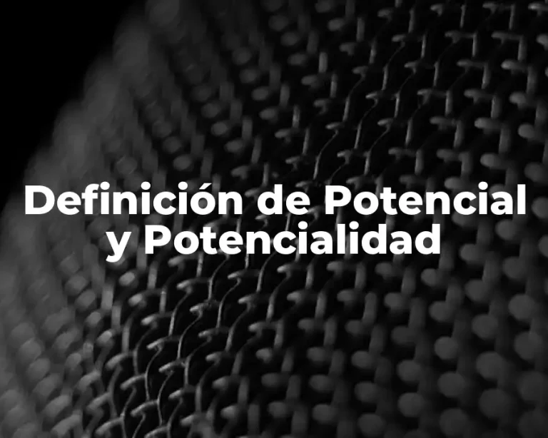 Definición de Potencial y Potencialidad