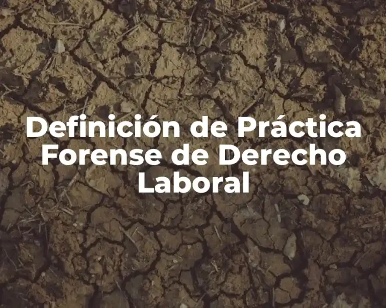 Definición de Práctica Forense de Derecho Laboral