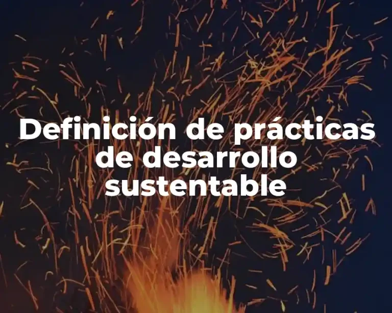 Definición de prácticas de desarrollo sustentable