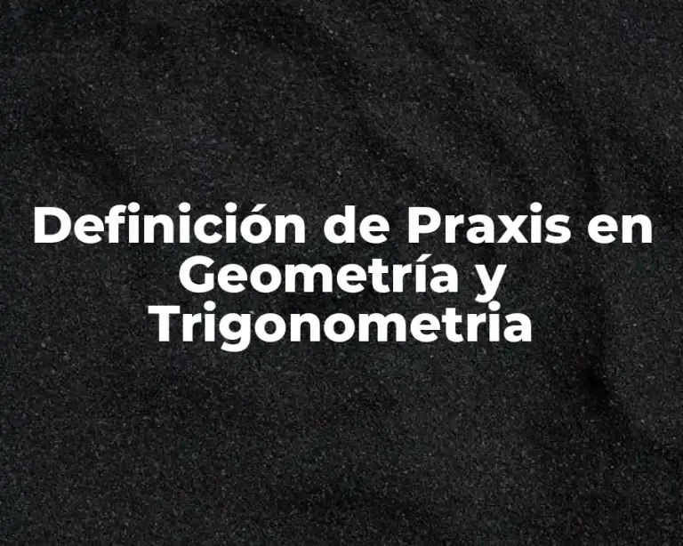 Definición de Praxis en Geometría y Trigonometria