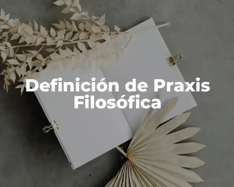 Definición de Praxis Filosófica