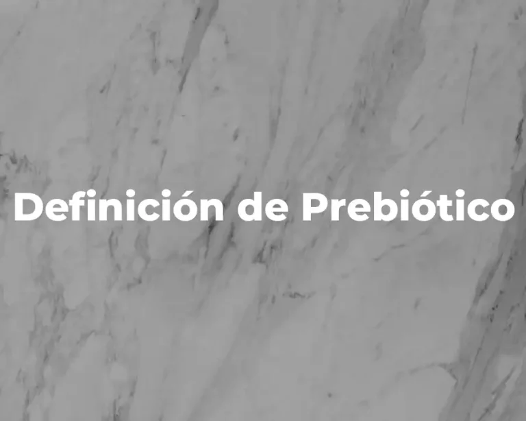 Definición de Prebiótico