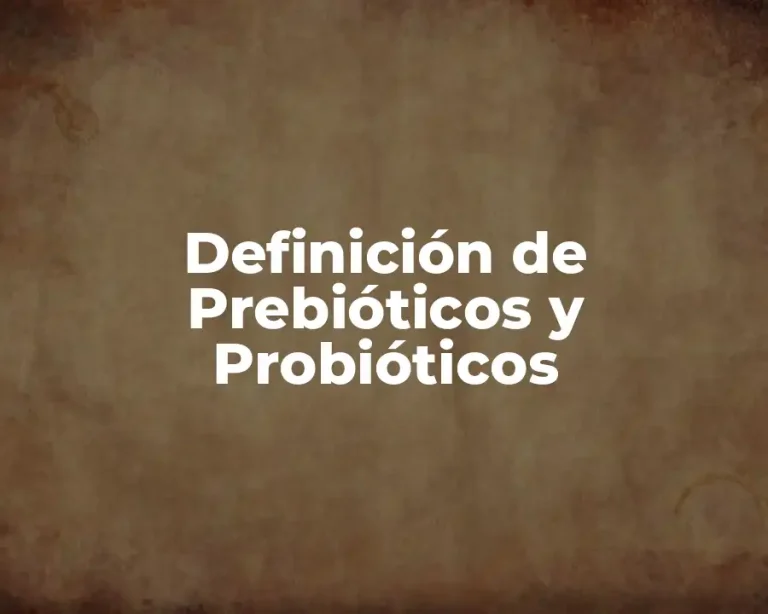 Definición de Prebióticos y Probióticos