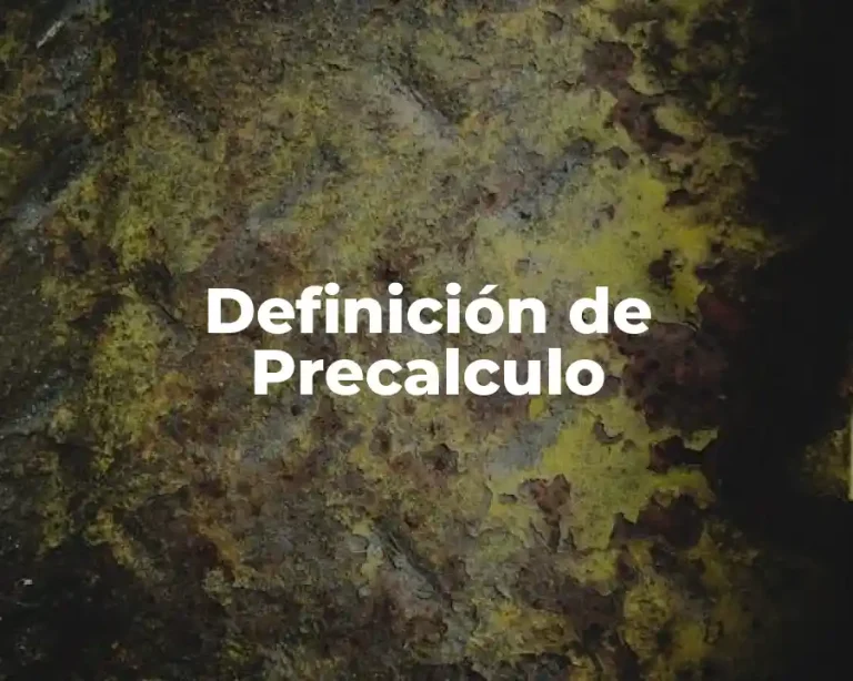 Definición de Precalculo