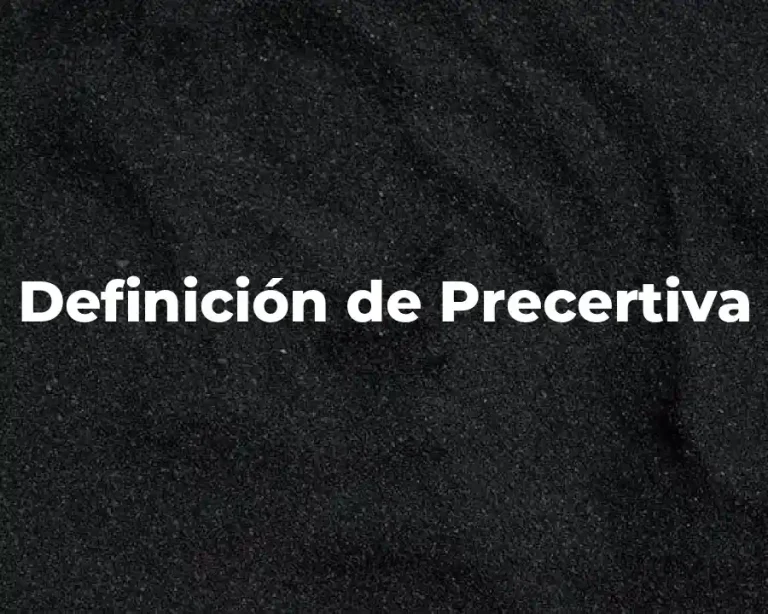 Definición de Precertiva