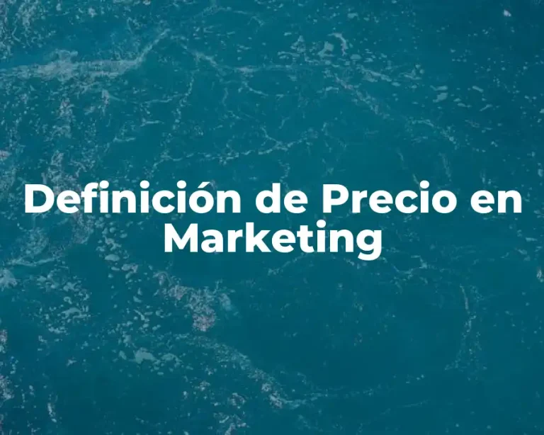 Definición de Precio en Marketing