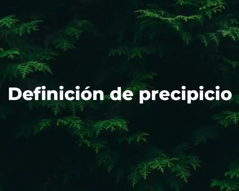 Definición de precipicio