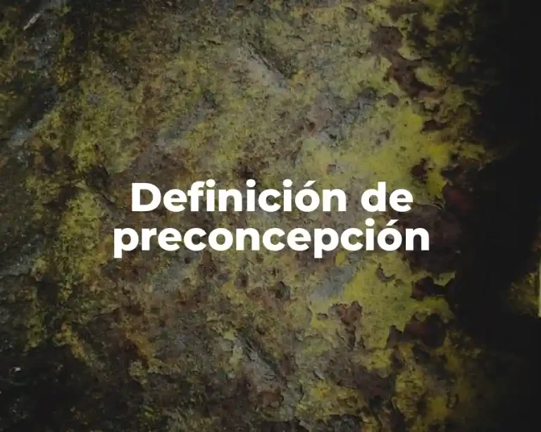 Definición de preconcepción