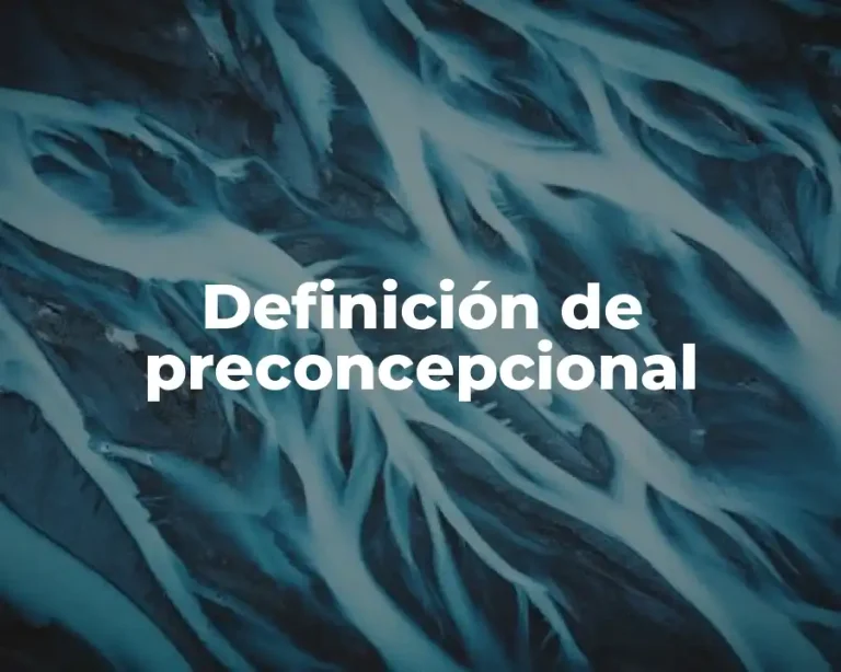 Definición de preconcepcional