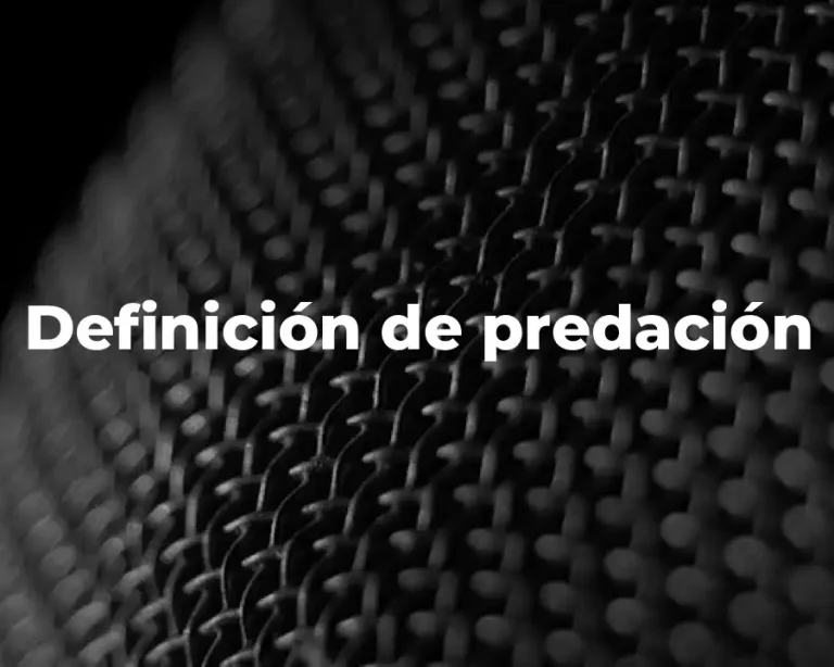 Definición de predación