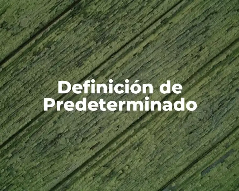 Definición de Predeterminado