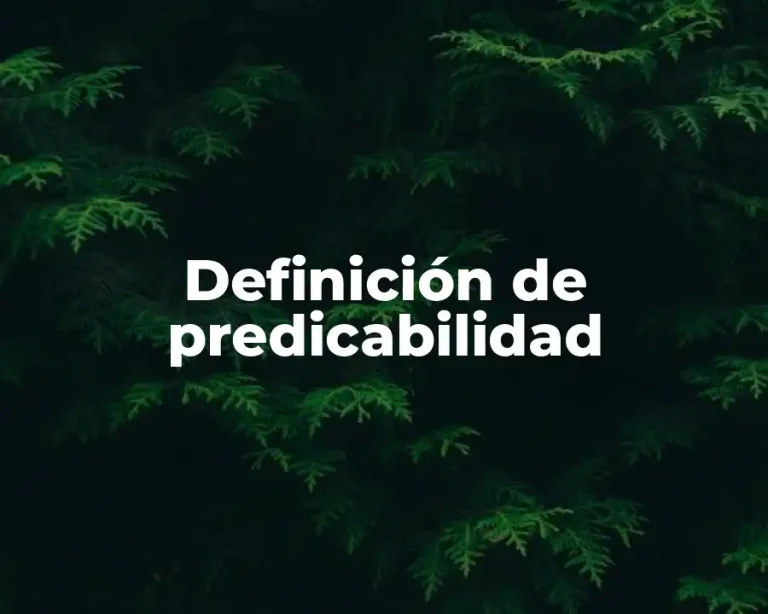 Definición de predicabilidad
