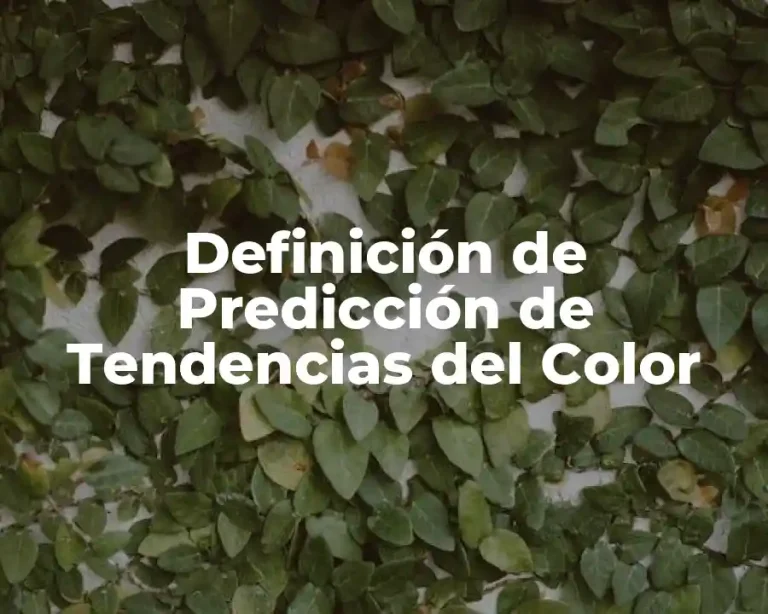 Definición de Predicción de Tendencias del Color