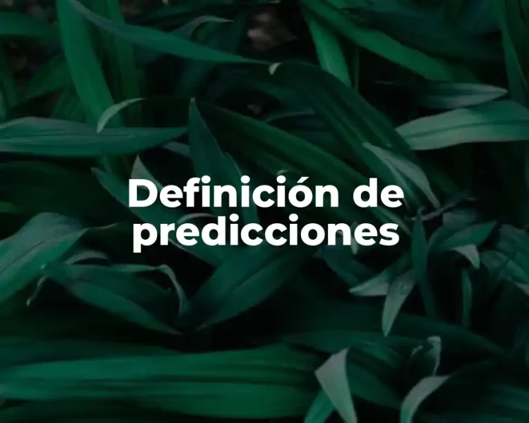 Definición de predicciones