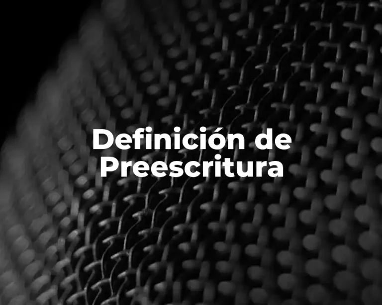 Definición de Preescritura