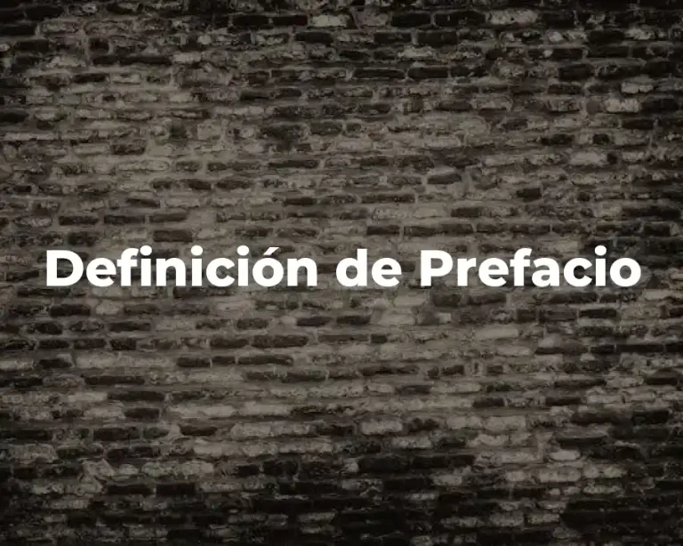 Definición de Prefacio
