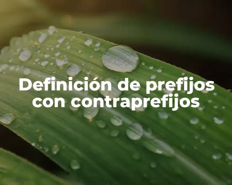 Definición de prefijos con contraprefijos
