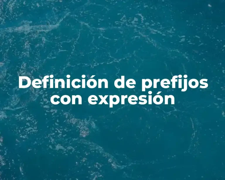 Definición de prefijos con expresión