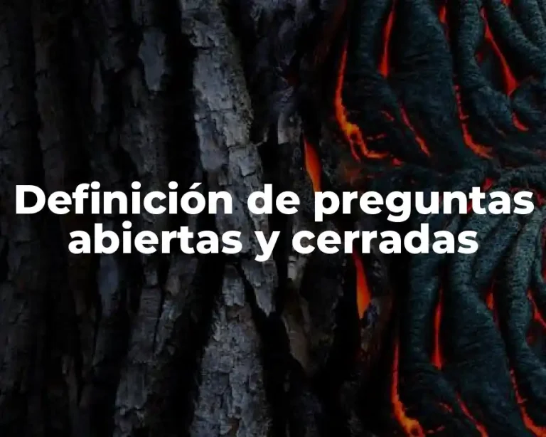 Definición de preguntas abiertas y cerradas